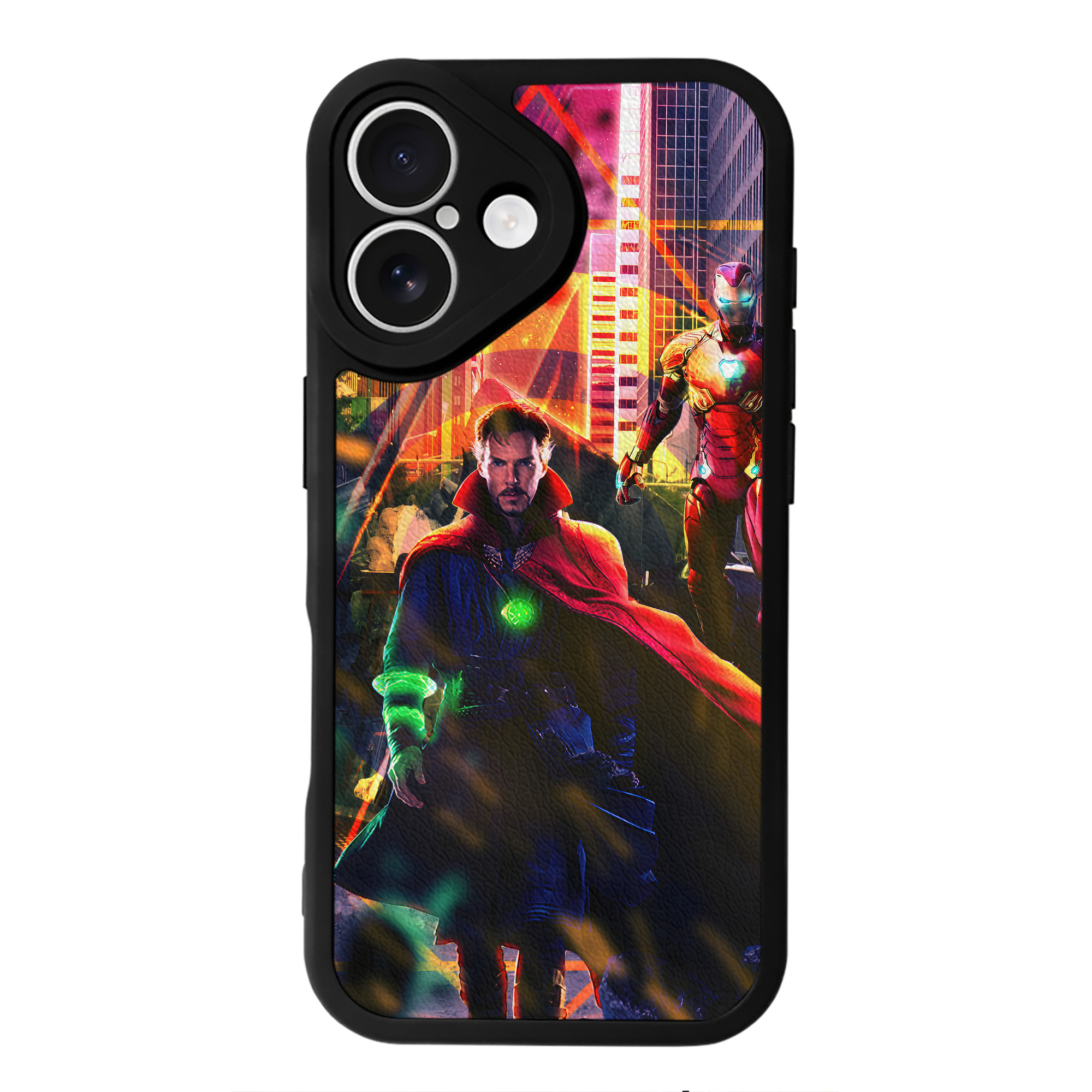 （画像用） アベンジャーズ The Avengers 【iPhone 16シリーズ対応】シリコンスマホケース（レザー調） 材質：シリコン